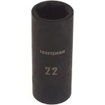 CRAFTSMAN Deep Impact Socket, Metric, 1/2-Inch Drive, 22mm (CMMT16085)