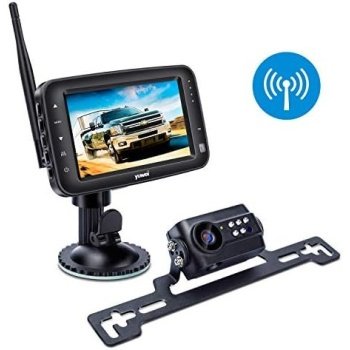 Wireless Backup Camera System, IP69 Waterproof Wireless License Plate Rear View