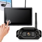 RV Backup Camera System Wireless 7" 1080P Touch Screen DVR Rear View Camera
