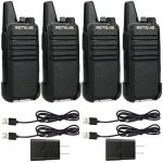 Retevis RT22 Compact & Lightweight FRS Walkie Talkies Long Range (4 Pack)
