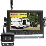 Haloview MC7108 Wireless RV Backup Camera System 7'' Monitor Built in DVR Rear