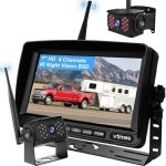 Wireless Backup Camera for Trucks, RV Backup Camera with HD Monitor | 4 Channels