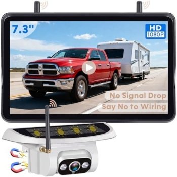 1080P HD Wireless Backup Camera for Towable-RV: 1S Quick Magnetic Install